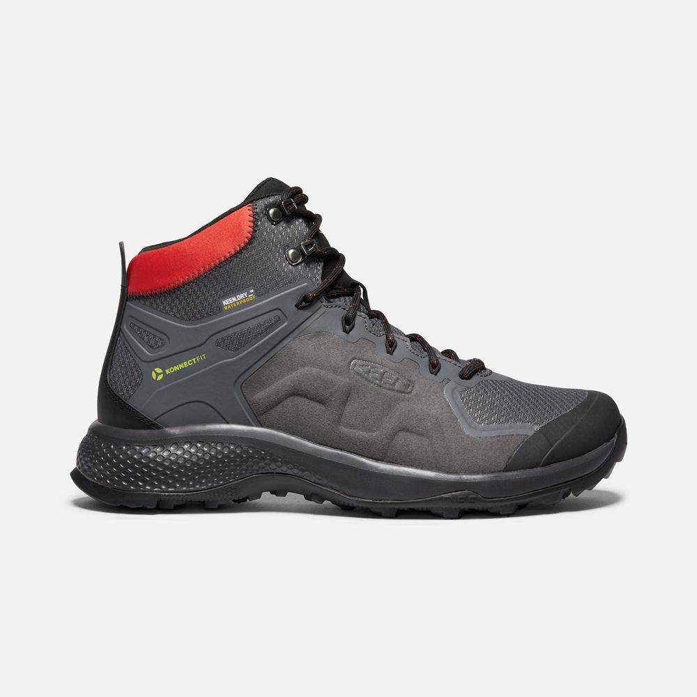 Botas de Seguridad Keen Mexico Grises Oscuro - Hombre Explore Waterproof - QL3980524